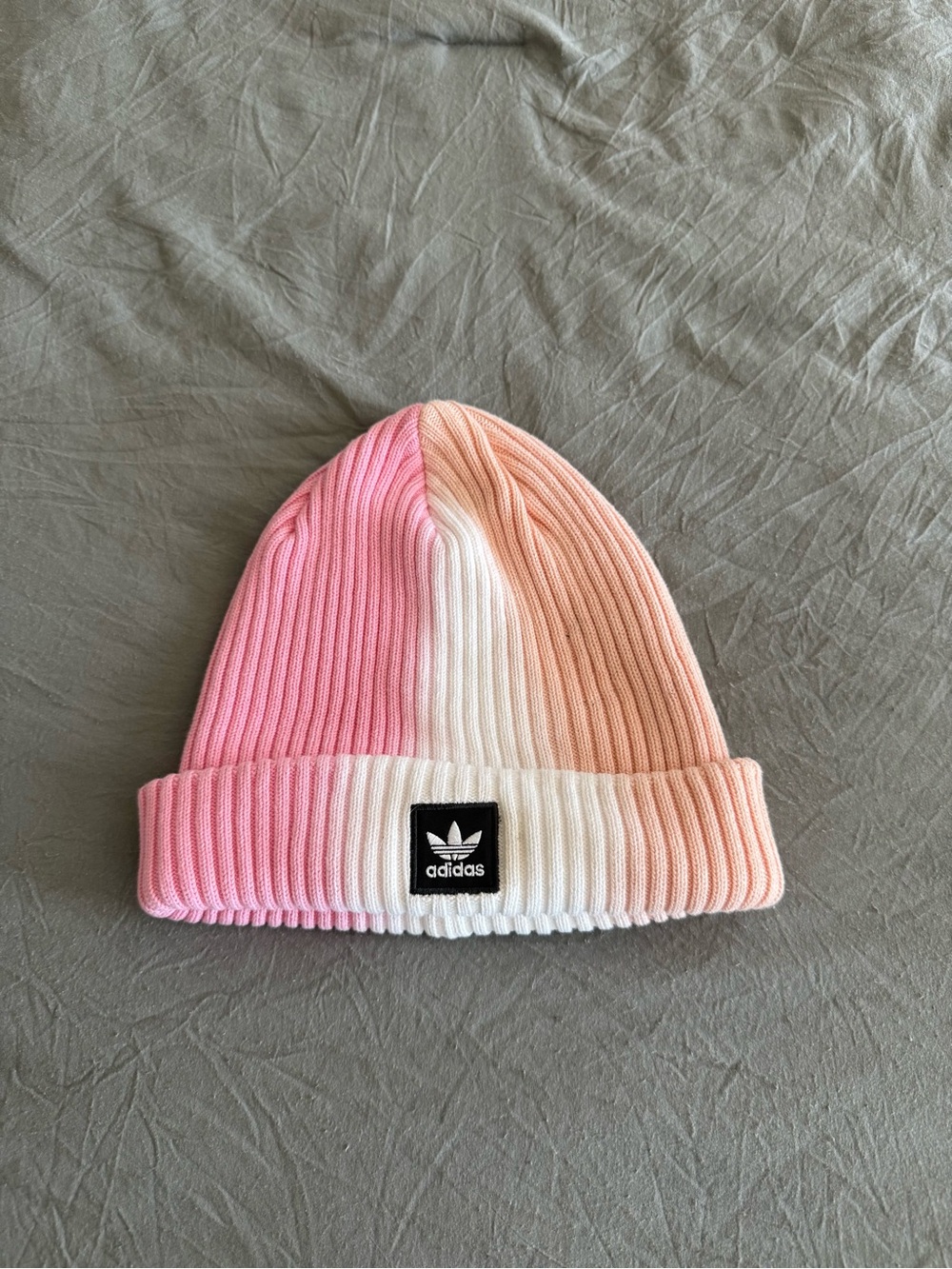 adidas Pink, Peach & White Ombre Rib Beanie